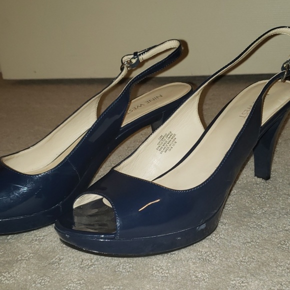 Nine West navy heels - Picture 4 of 5